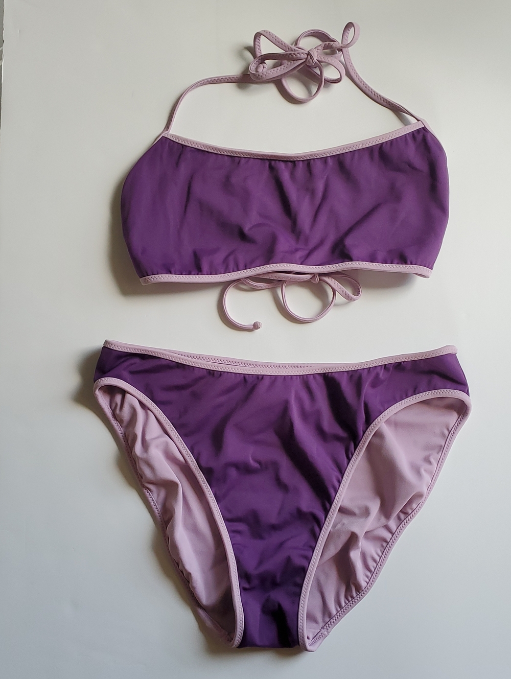 Vintage J.Crew Two-tone Purple Reversible Bikini Women's Size L